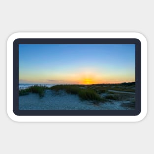 Tranquil Beach Sunset - landscape view Sticker